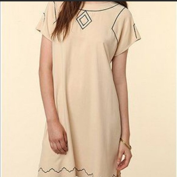 MADRAS BY APC EMBROIDERED SILK SHIFT DRESS - Picture 4 of 5